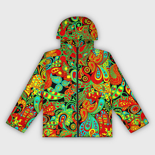 Женская ветровка Индийский этнический орнамент пейсли / 3D-Черный – фото 1