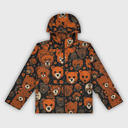 Ветровка с капюшоном женская Мишки сердитые, цвет: 3D-черный
