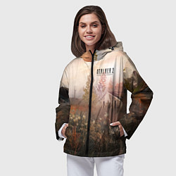Ветровка с капюшоном женская STALKER 2 посёлок, цвет: 3D-черный — фото 2