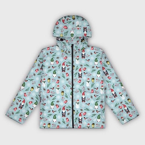 Женская ветровка Новогодние акварельные гномы / 3D-Черный – фото 1
