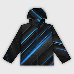 Ветровка с капюшоном женская Синий узор абстракции, цвет: 3D-черный