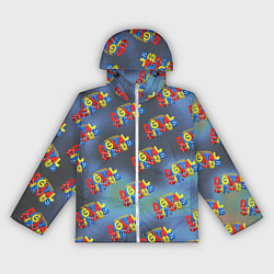 Ветровка с капюшоном женская The amazing digital circus pattern, цвет: 3D-белый