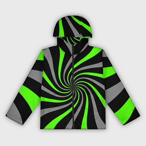 Женская ветровка Чёрные щупальца и лаймовые жгуты / 3D-Черный – фото 1