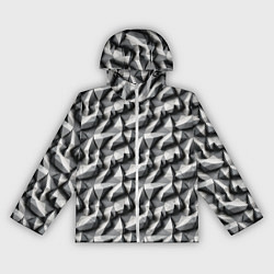 Ветровка с капюшоном женская Камни, цвет: 3D-белый