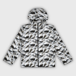 Ветровка с капюшоном женская Камни, цвет: 3D-черный