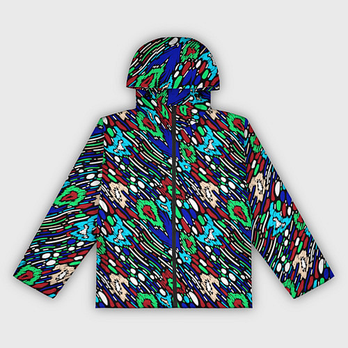 Женская ветровка Абстрактный цветной узор / 3D-Черный – фото 1