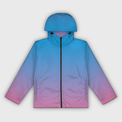Женская ветровка Небесно-розовый градиент / 3D-Черный – фото 1