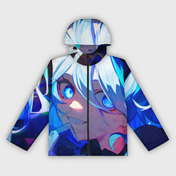 Ветровка с капюшоном женская Геншин Импакт Фурина, цвет: 3D-черный