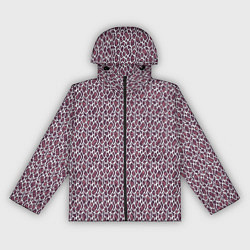 Ветровка с капюшоном женская Стилизованный бело-розовый, цвет: 3D-черный