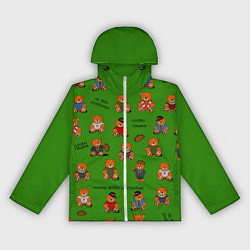 Ветровка с капюшоном женская Мишки персонажи из слово пацана, цвет: 3D-белый