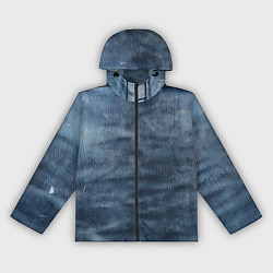 Ветровка с капюшоном женская Старая джинса, цвет: 3D-черный