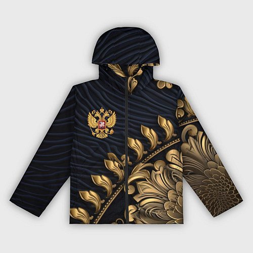 Женская ветровка Золотой герб России лепнина / 3D-Черный – фото 1