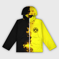 Ветровка с капюшоном женская Borussia fc sport краски, цвет: 3D-белый