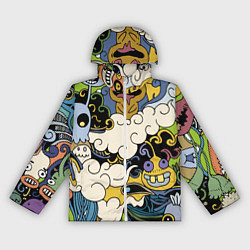 Ветровка с капюшоном женская Облачные монстры, цвет: 3D-белый