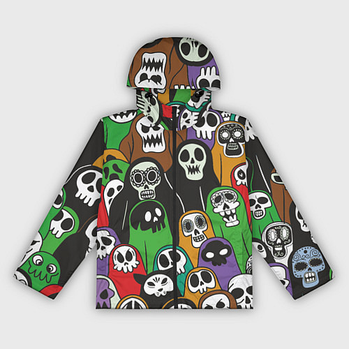 Женская ветровка Скелеты на хэллоуин / 3D-Черный – фото 1