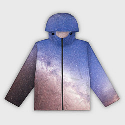 Ветровка с капюшоном женская Галактика млечный путь, цвет: 3D-черный