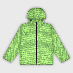 Ветровка с капюшоном женская Светло-зелёный мозаика, цвет: 3D-черный