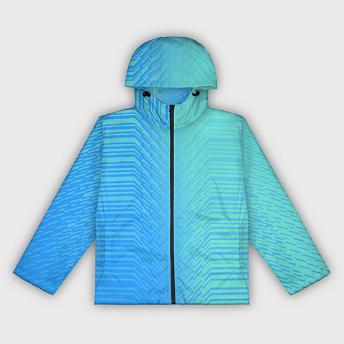 Женская ветровка Голубые градиентные линии / 3D-Черный – фото 1