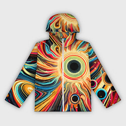Ветровка с капюшоном женская Space abstraction - ai art, цвет: 3D-белый