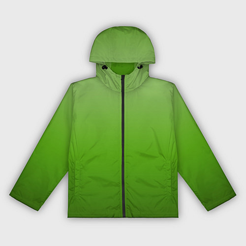 Женская ветровка Градиент яблочный зелёный / 3D-Черный – фото 1