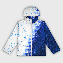 Ветровка с капюшоном женская Поврежденный цифровой скин, цвет: 3D-белый