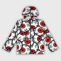 Ветровка с капюшоном женская Глаза монстра аниме стиль, цвет: 3D-черный