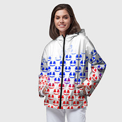 Ветровка с капюшоном женская Marshmello russia color, цвет: 3D-черный — фото 2