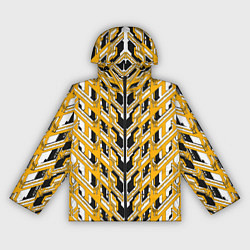 Ветровка с капюшоном женская Жёлтая техно броня, цвет: 3D-черный