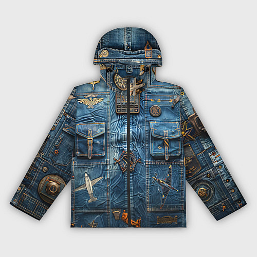 Женская ветровка Джинсы лётчика-авиатора / 3D-Черный – фото 1