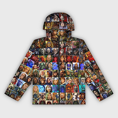 Женская ветровка Портреты всех героев / 3D-Черный – фото 1