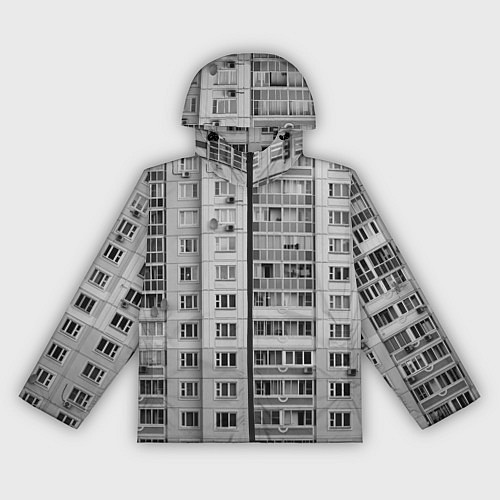 Женская ветровка Эстетика панельки / 3D-Черный – фото 1