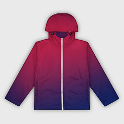 Ветровка с капюшоном женская Gradient red-blue, цвет: 3D-белый