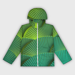 Ветровка с капюшоном женская Объемные веерные столбики, цвет: 3D-белый