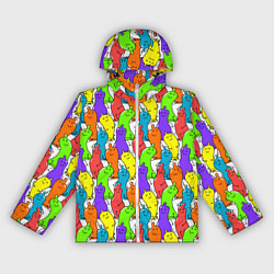 Ветровка с капюшоном женская Весёлые цветные презервативы, цвет: 3D-белый
