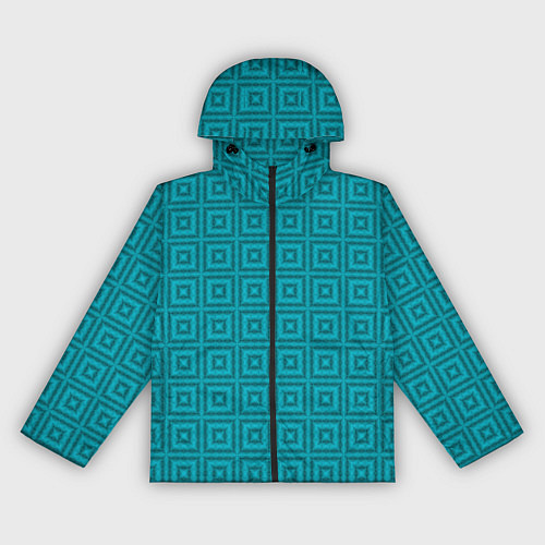 Женская ветровка Геометрический синий узор / 3D-Черный – фото 1