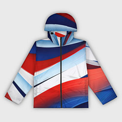 Ветровка с капюшоном женская Волнистая абстракция в стиле минимализм, цвет: 3D-черный