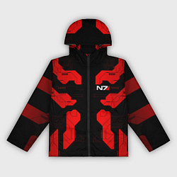 Ветровка с капюшоном женская Mass Effect - Red armor, цвет: 3D-черный