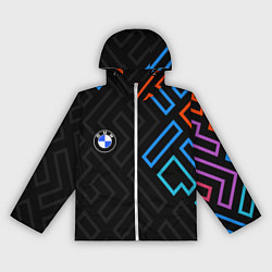 Ветровка с капюшоном женская BMW brand color carbon, цвет: 3D-белый