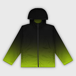 Ветровка с капюшоном женская Чёрно-салатовый градиент, цвет: 3D-черный
