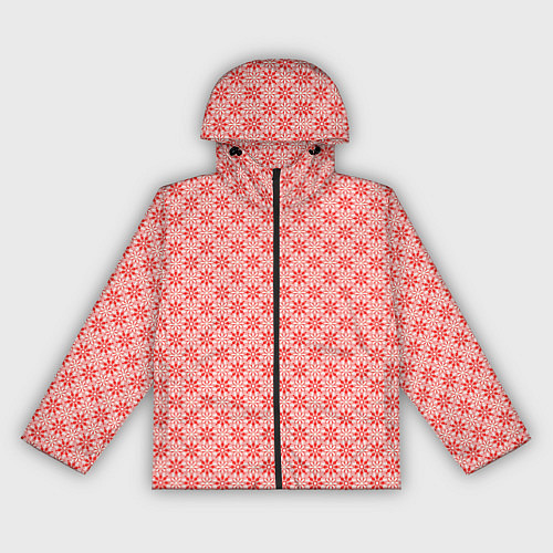 Женская ветровка Светлый красно-розовый паттерн цветочный / 3D-Черный – фото 1