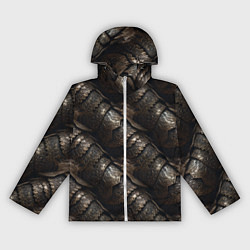 Ветровка с капюшоном женская Классическая старая броня текстура, цвет: 3D-белый