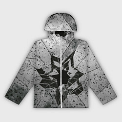 Ветровка с капюшоном женская Грязное разбитое стекло в пятнах, цвет: 3D-белый