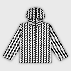 Ветровка с капюшоном женская Чёрно-белые вертикальные полосы, цвет: 3D-черный