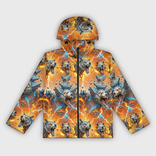 Женская ветровка Волки и камни / 3D-Черный – фото 1