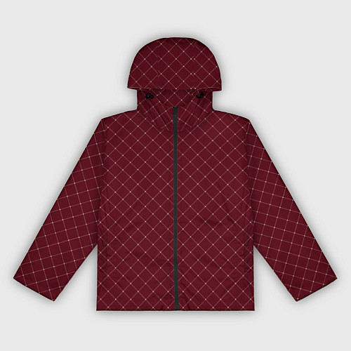 Женская ветровка Тёмный красный паттерн сетка / 3D-Черный – фото 1