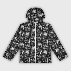 Ветровка с капюшоном женская Smoke skulls, цвет: 3D-белый