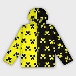 Ветровка с капюшоном женская Minecraft logo brend online, цвет: 3D-черный