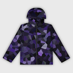 Ветровка с капюшоном женская Кристаллизация темно-фиолетового, цвет: 3D-черный