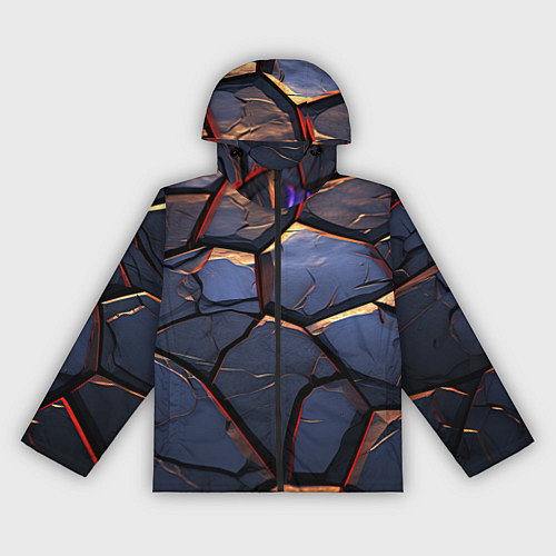 Женская ветровка Темная абстрактная объемная плитка / 3D-Черный – фото 1