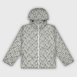 Ветровка с капюшоном женская Чёрно-оливковый пёстрый, цвет: 3D-белый